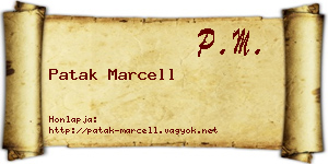 Patak Marcell névjegykártya